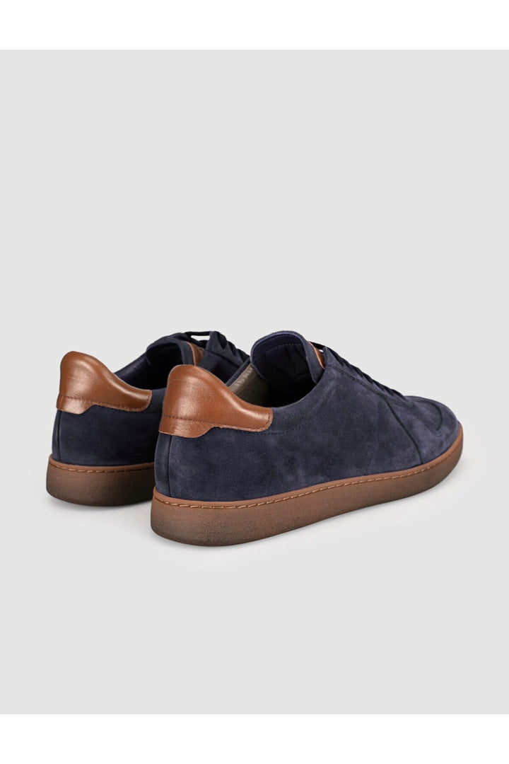 Cabani Shoes Chaussures de sport pour hommes en cuir véritable suédé bleu marine - Bleu marine