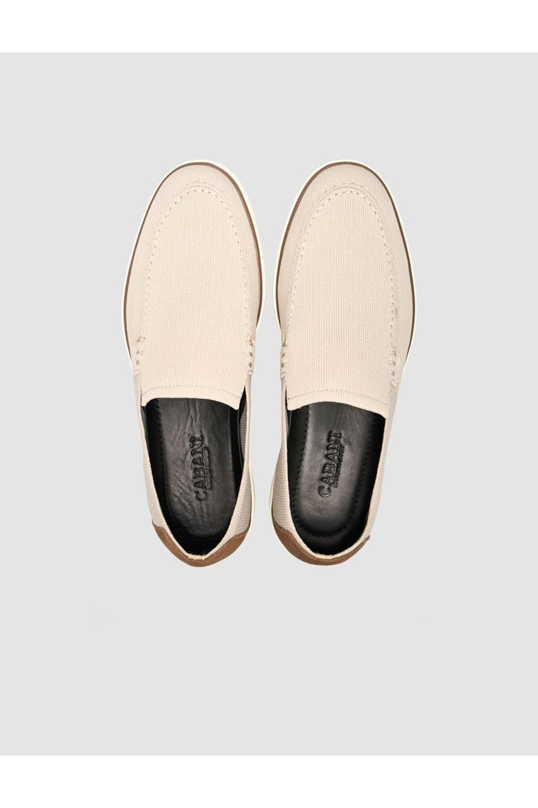 Cabani Shoes Chaussures en tricot pour hommes en beige tressé - Beige