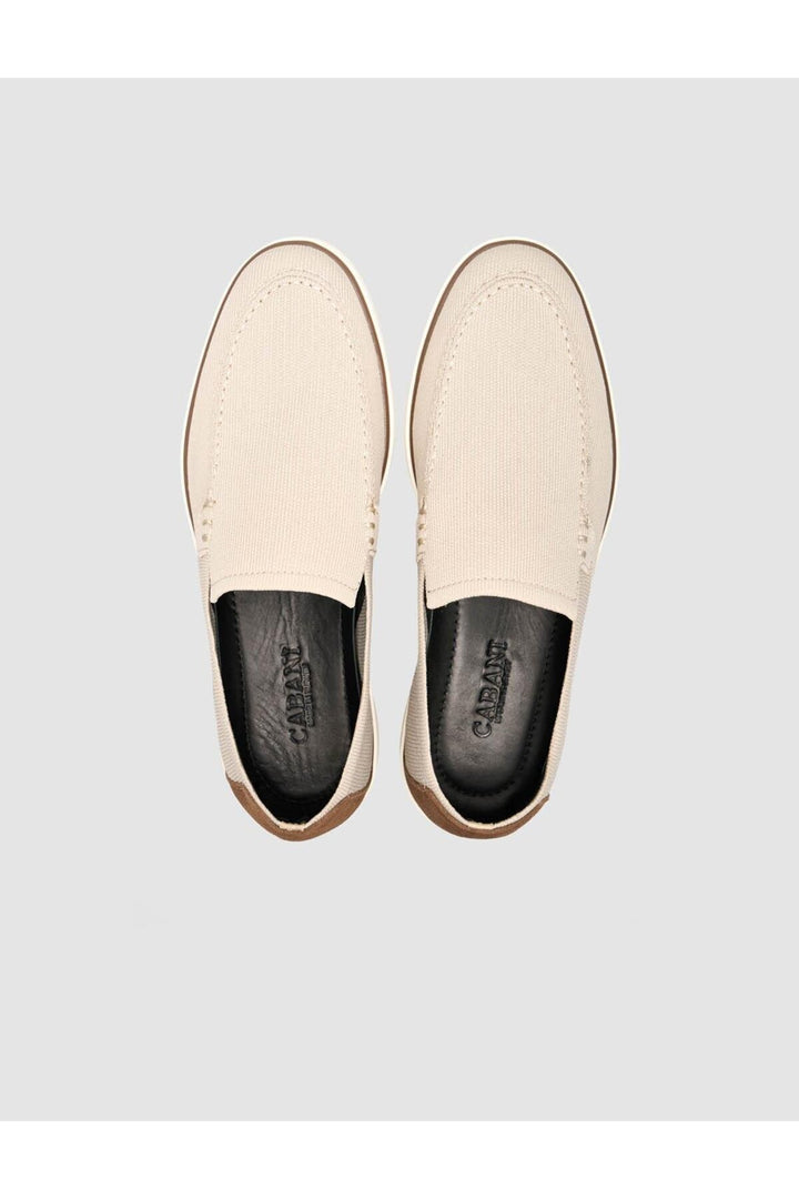 Cabani Shoes Chaussures en tricot pour hommes en beige tressé - Beige