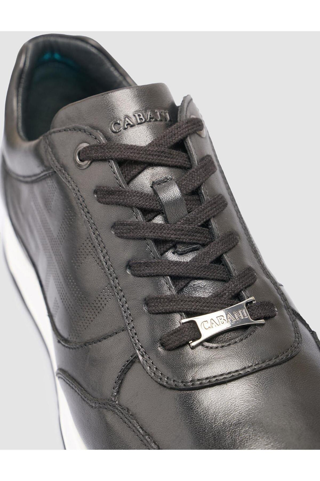 Cabani Shoes %100 Cuir véritable Chaussures de sport pour hommes noires - Noir