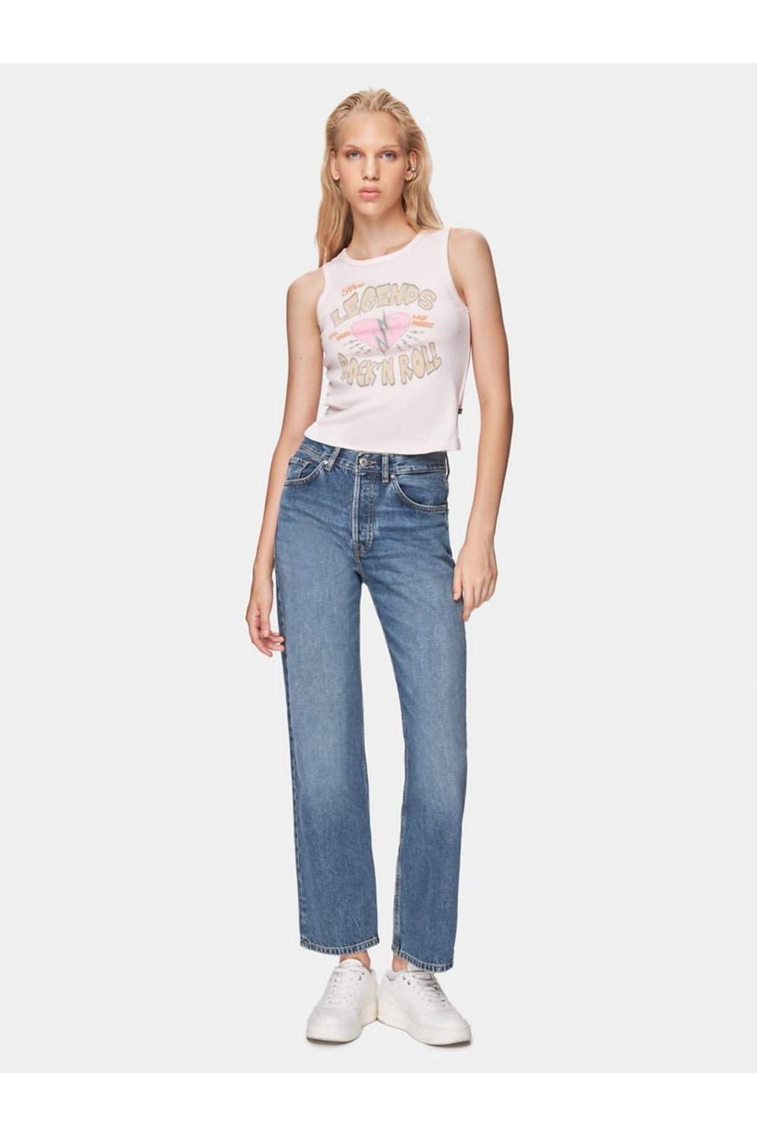 LTB Singlet rose à manches zéro imprimé graphique