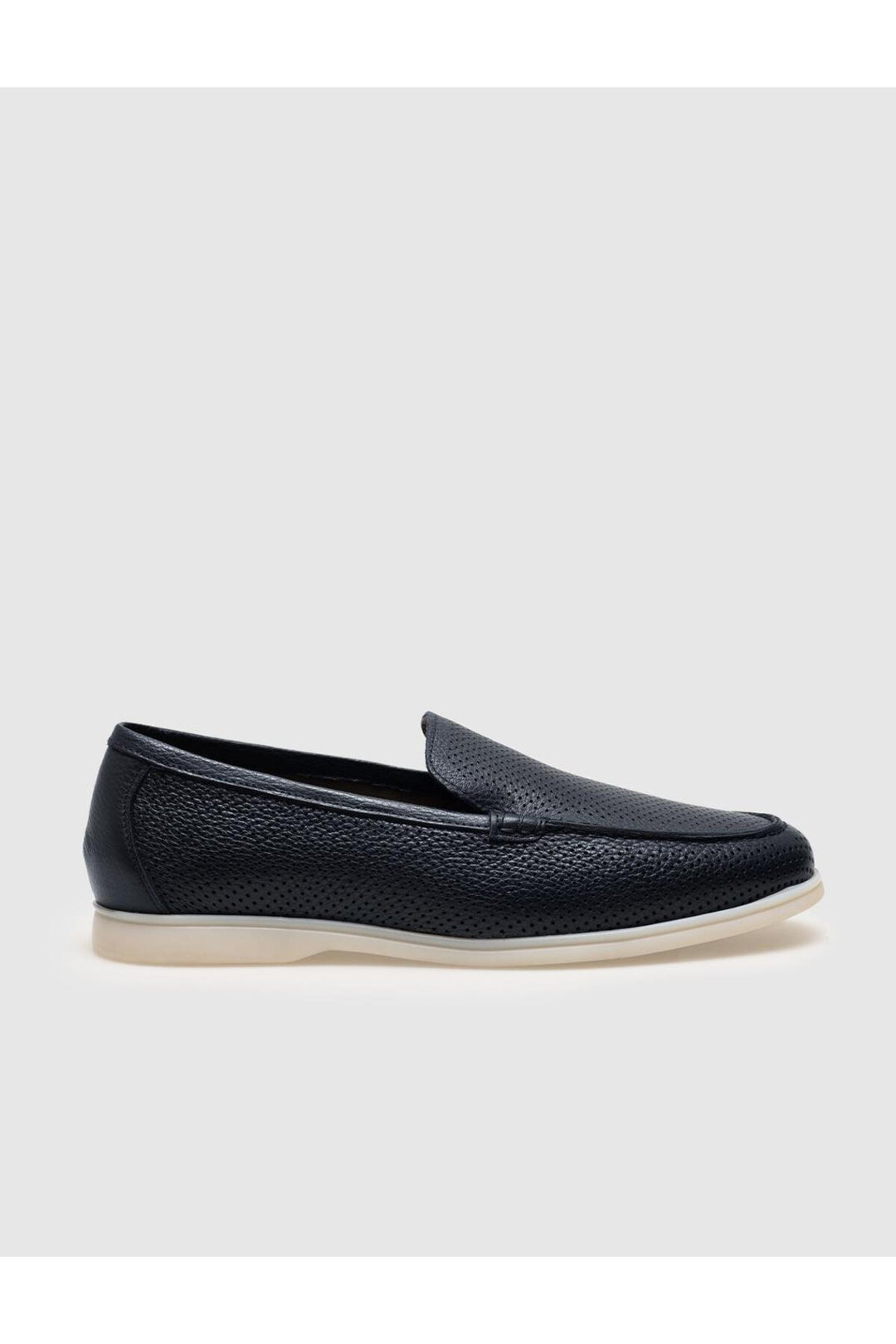 Cabani Shoes Mocassins pour hommes en cuir véritable bleu marine - Bleu marine