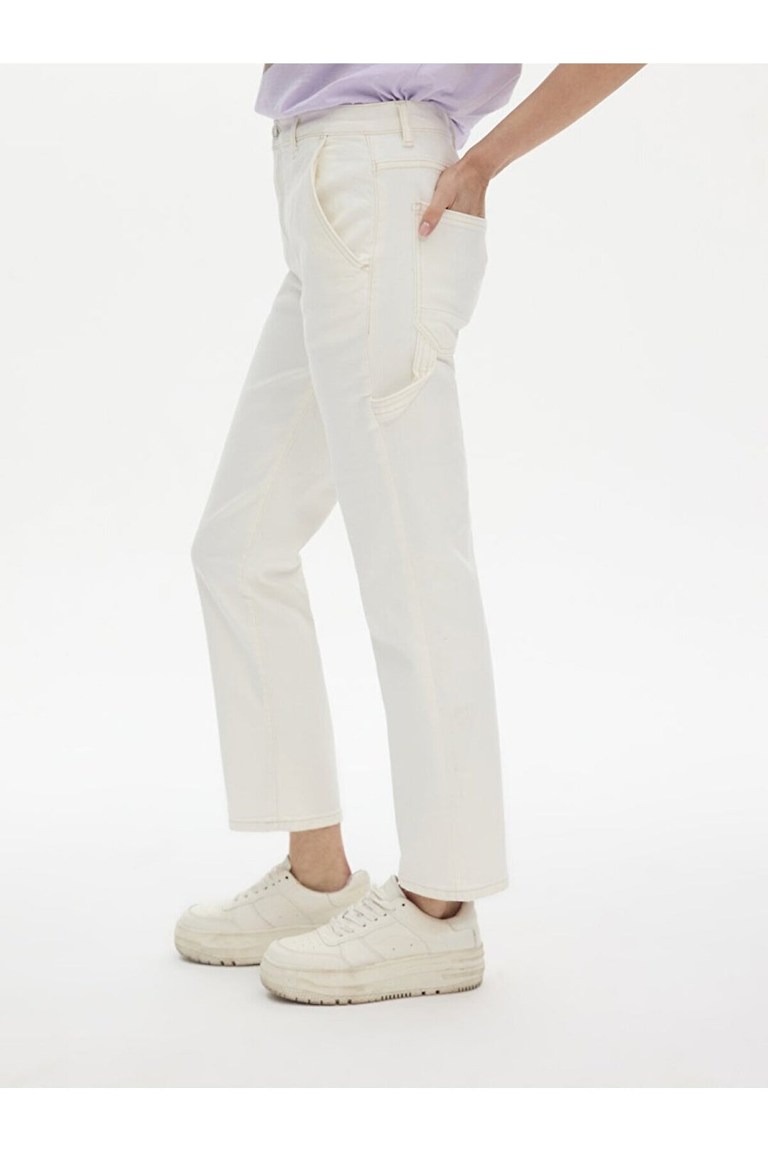 LTB Pantalon en jean Marısse Carpenter - Blanc_