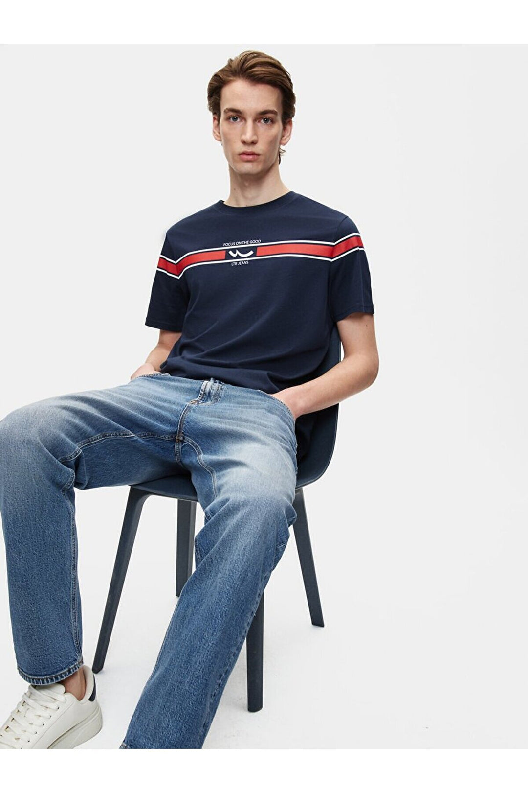 LTB Pantalon en jean Loren uni à taille moyenne - karişik_55928