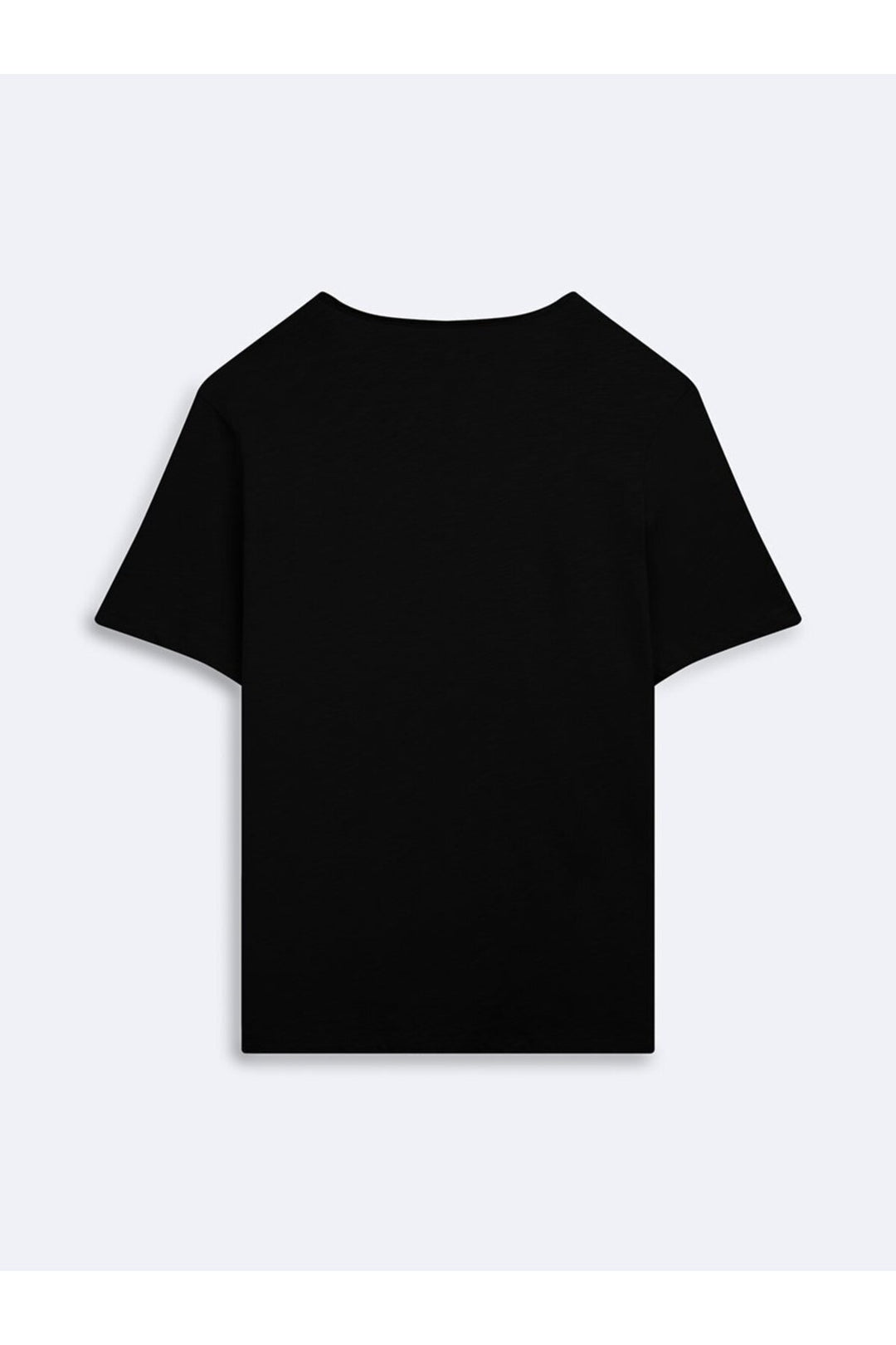 LTB T-shirt noir à col large avec poches coupé. - Noir