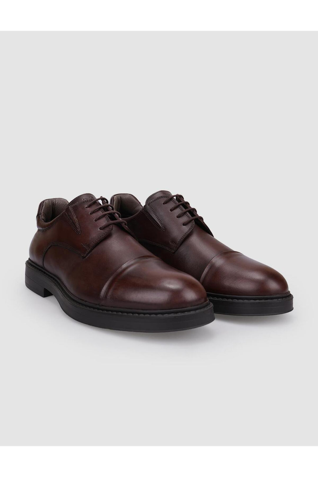 Cabani Shoes Chaussures de ville pour hommes en cuir véritable 100 % marron à lacets - Multicolore