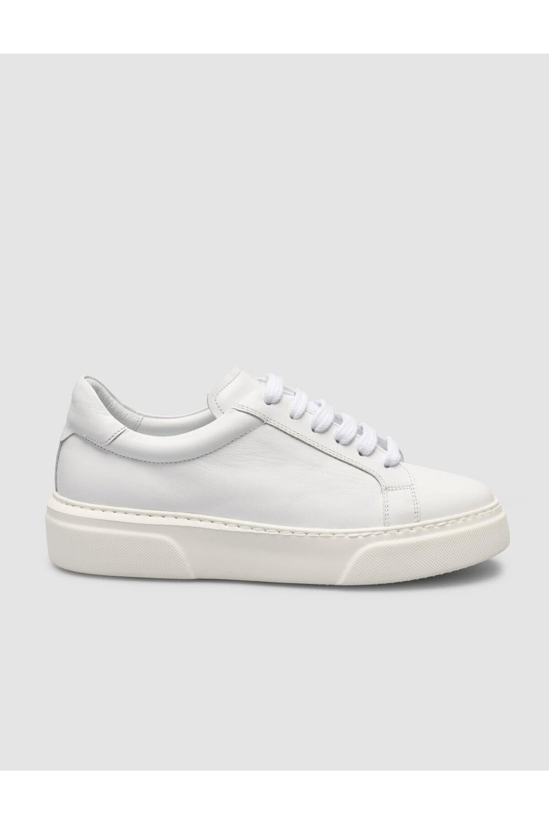 Cabani Shoes MonaMae Baskets Femme en Cuir Véritable Blanc 100% - Blanc