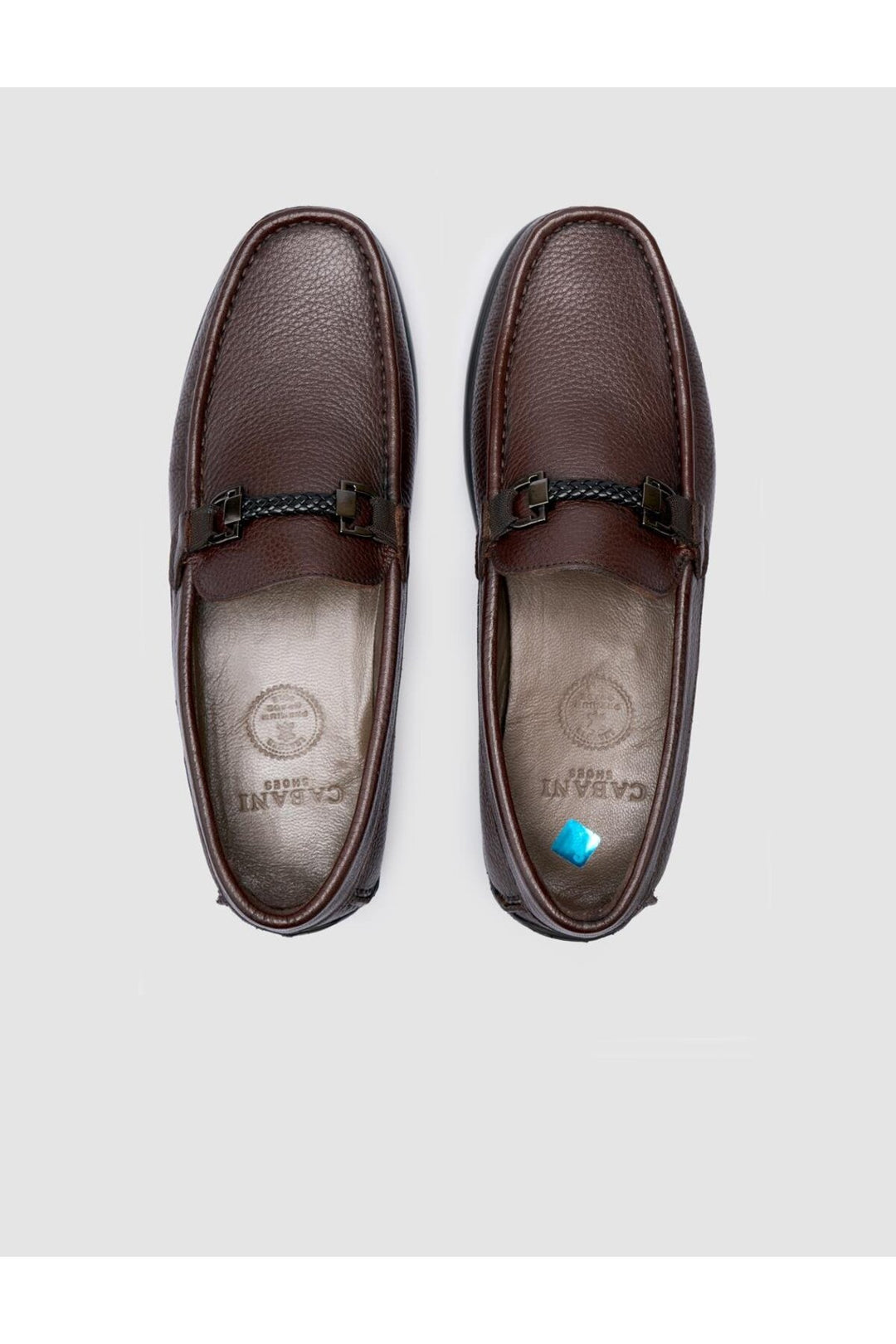 Cabani Shoes %100 Cuir Véritable Mocassins Pour Hommes Avec Détail Boucle Marron - Multicolore