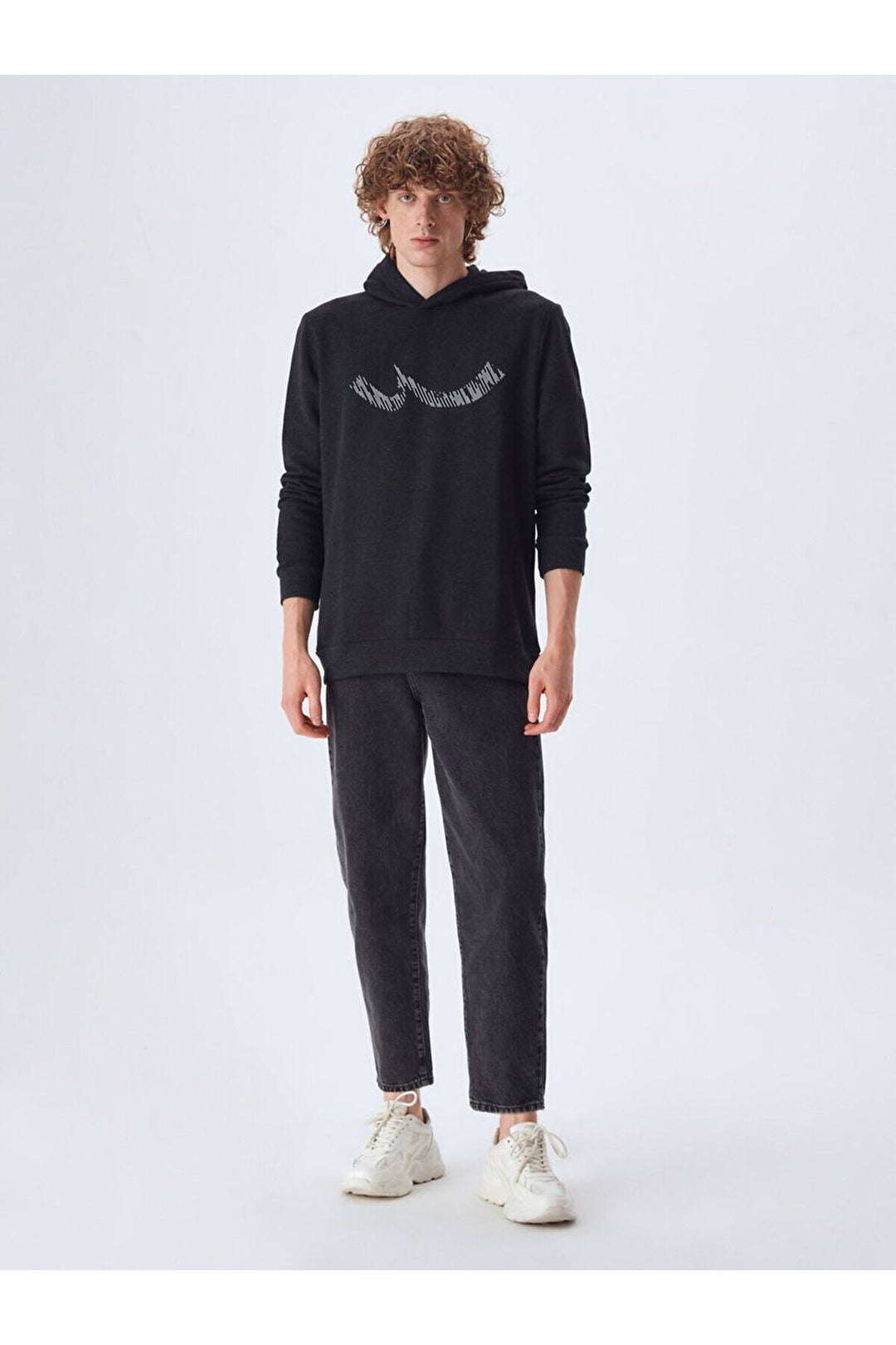 LTB Sweatshirt anthracite à capuche avec logo - antrasi̇t_218