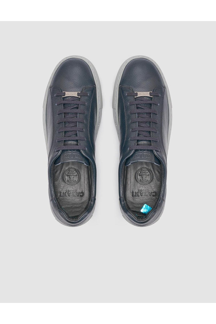 Cabani Shoes %100 Cuir véritable Bleu marine Chaussures de sport pour hommes - Bleu marine