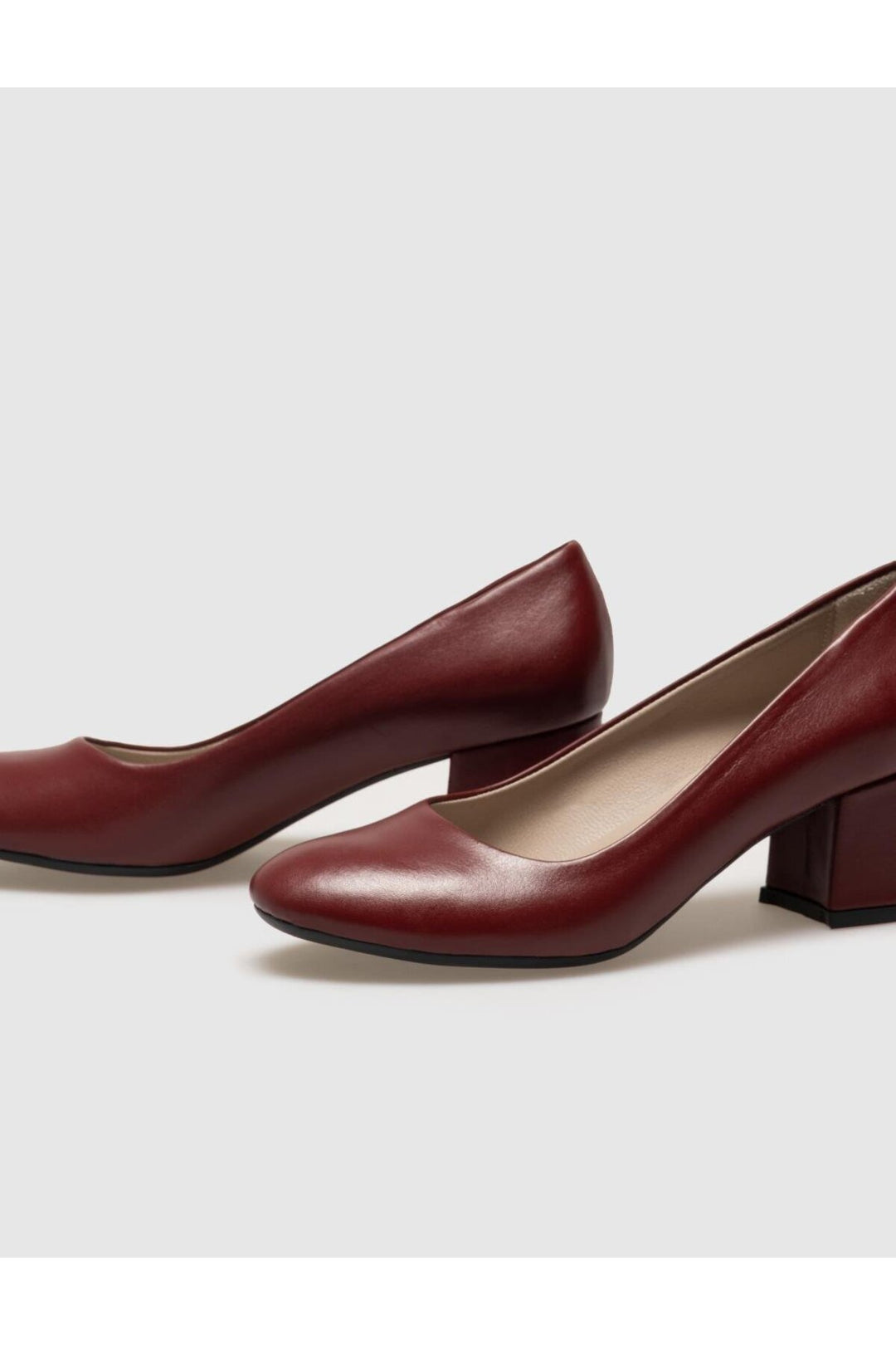 Cabani Shoes Chaussures à talons épais en cuir véritable bordeaux pour femmes - Multicolore