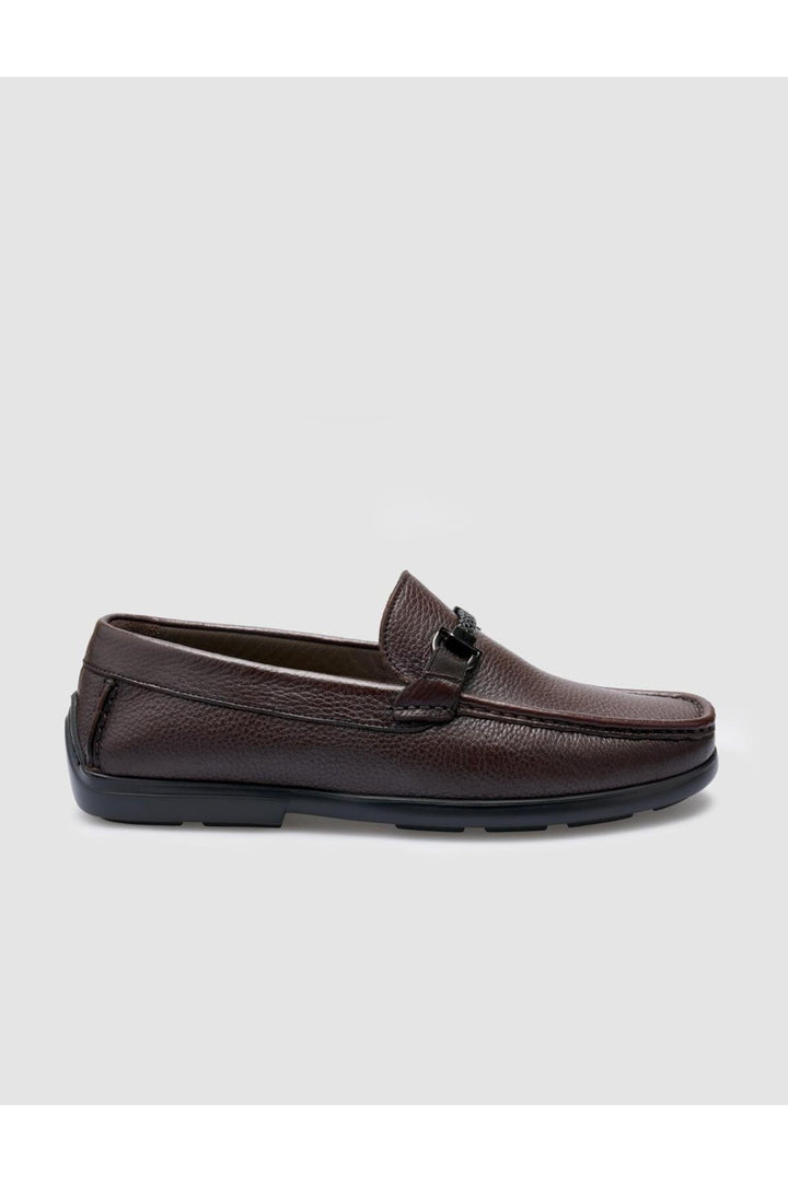 Cabani Shoes %100 Cuir Véritable Mocassins Pour Hommes Avec Détail Boucle Marron - Multicolore