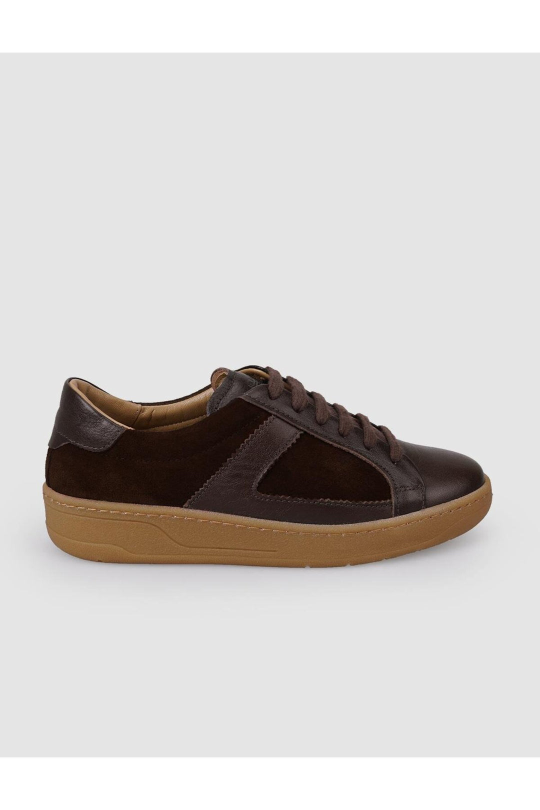 Cabani Shoes %100 Cuir Suédé Véritable Chaussures de Sport Femme Marron - Marron
