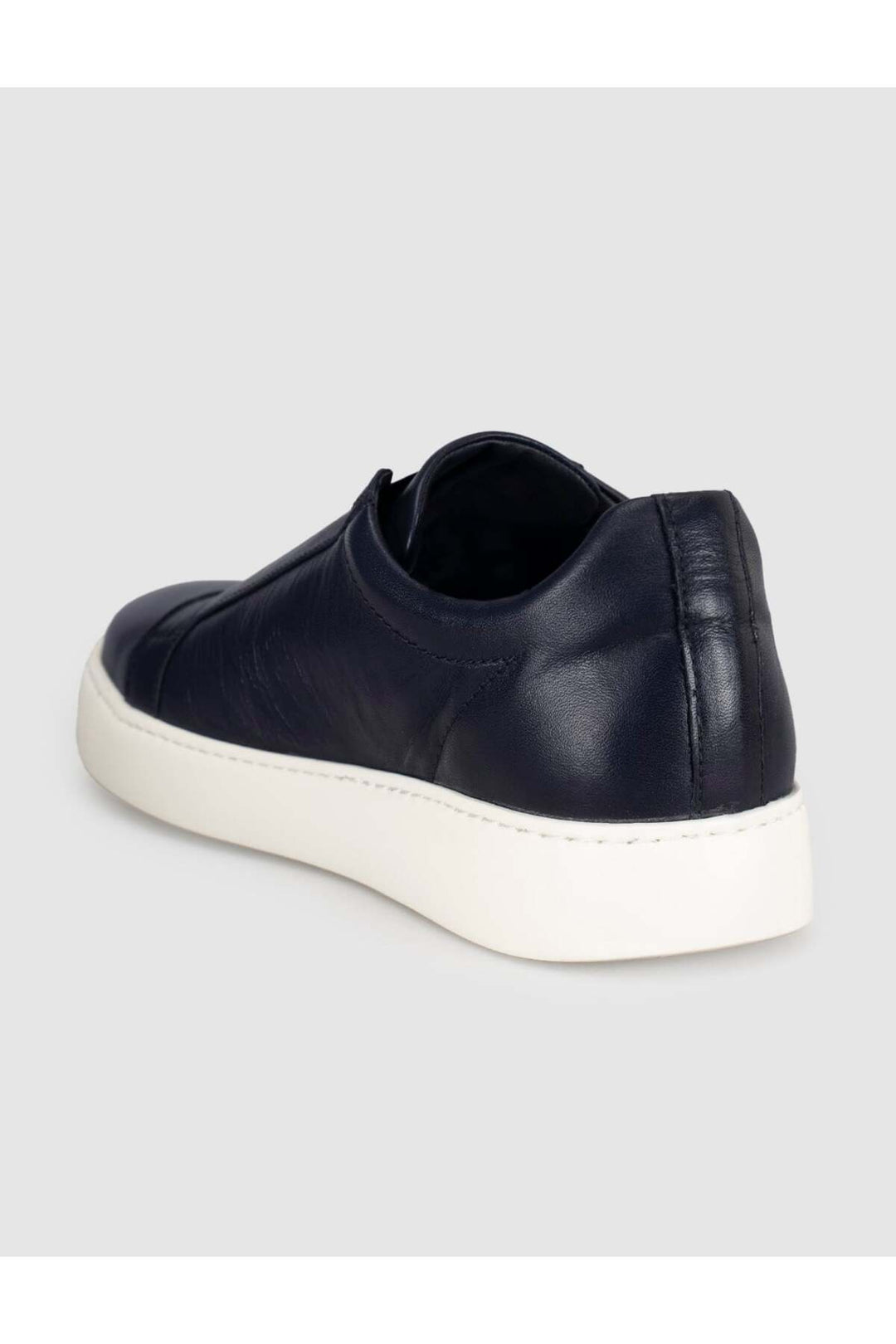 Cabani Shoes Sneaker décontracté pour homme en cuir véritable - Bleu marine