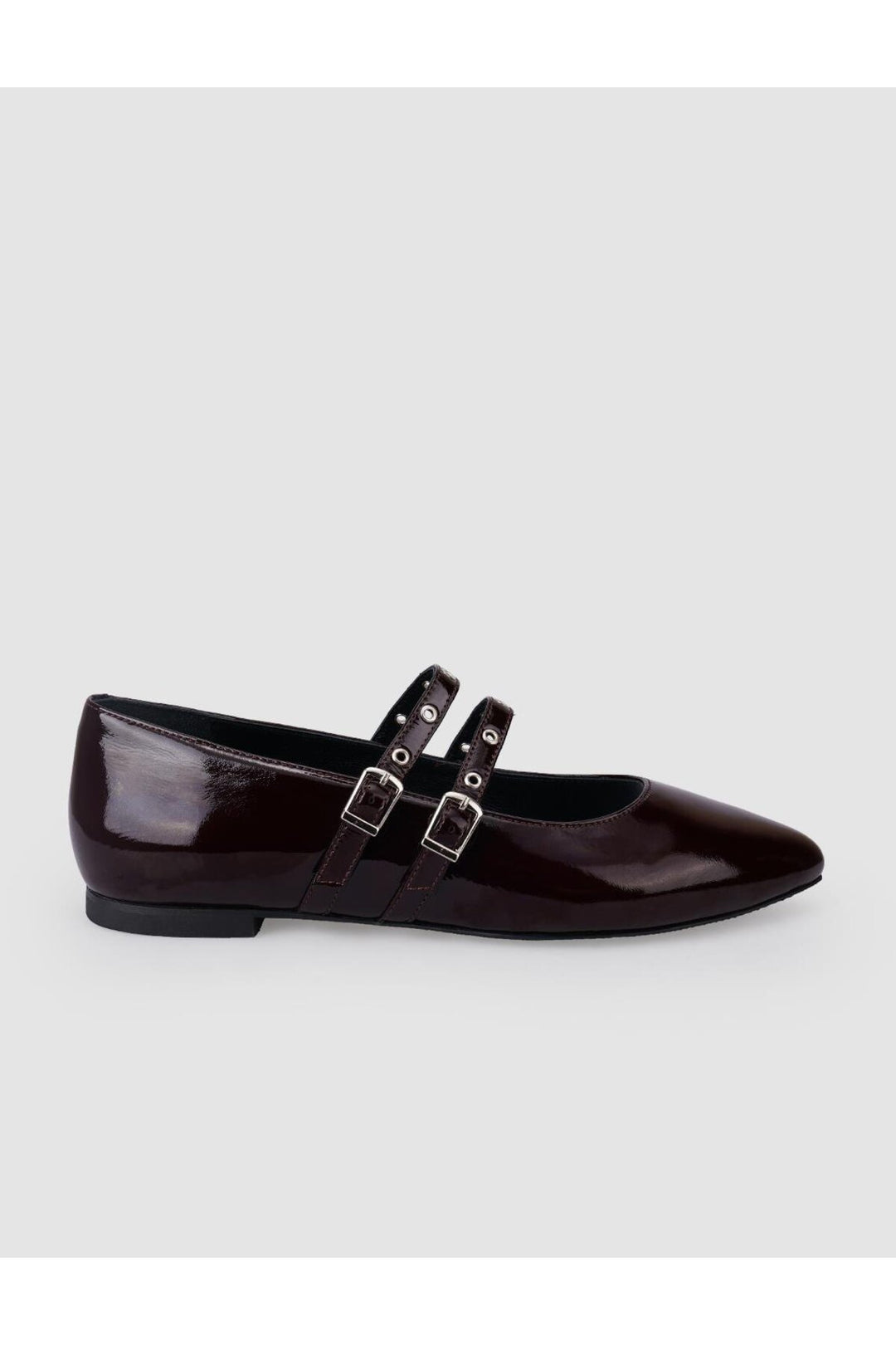 Cabani Shoes %100 Cuir Véritable Ballerines Vernies Bordeaux pour Femme - Bordeaux