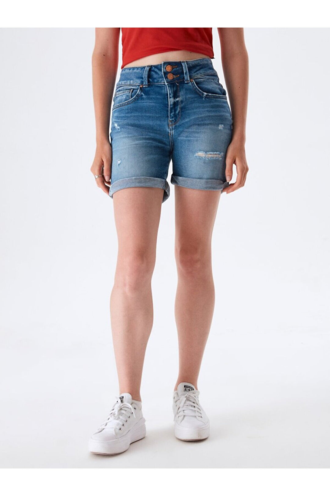 LTB Becky X Short en Jean Taille Moyenne - orta Bleu_
