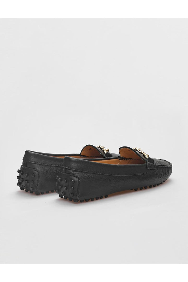 Cabani Shoes Loafer femme en cuir véritable noir - Multicolore