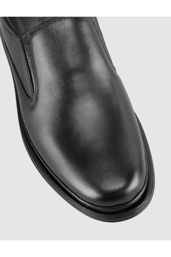 Cabani Shoes Chaussures classiques en cuir véritable noires pour hommes. - Multicolore