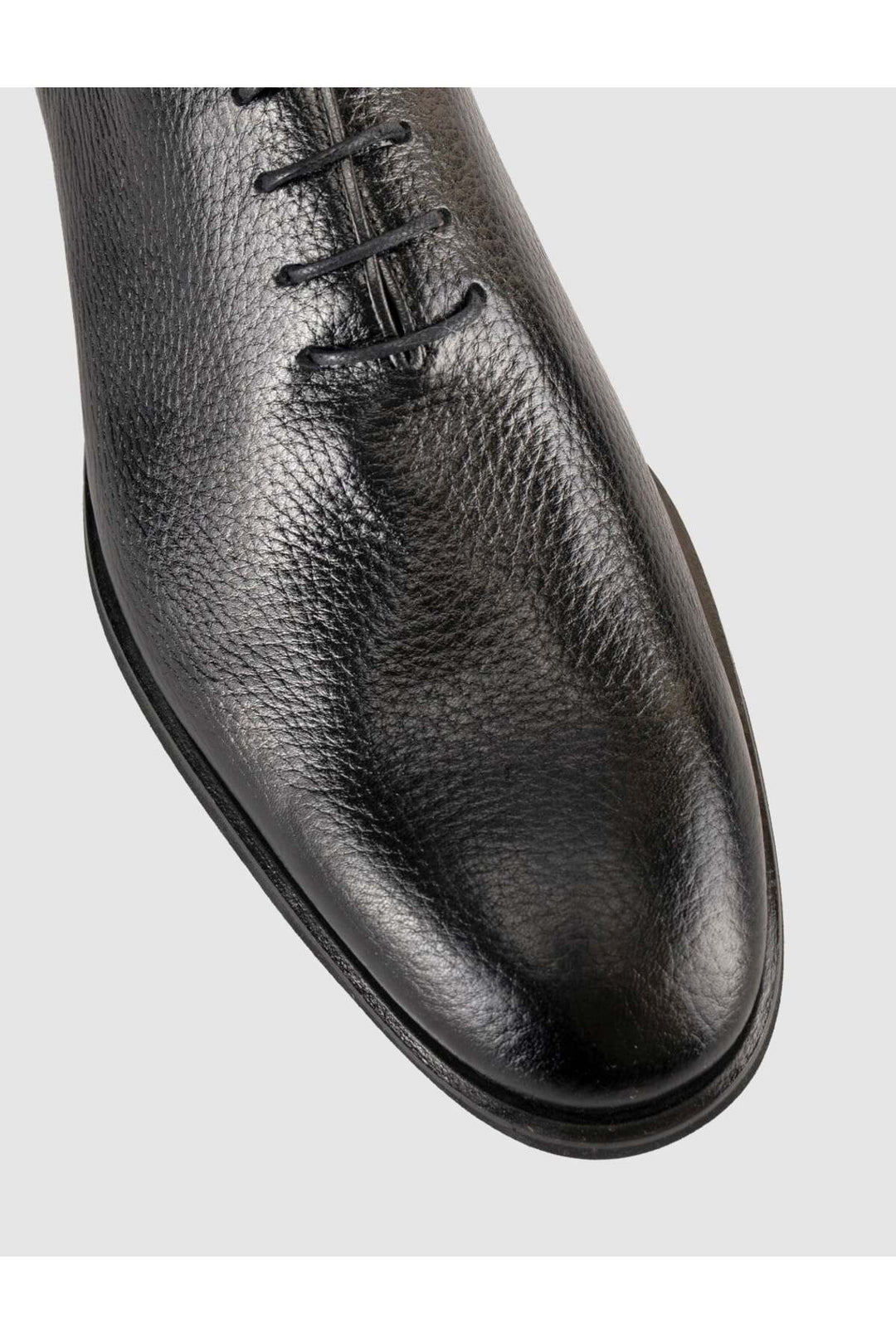 Cabani Shoes Chaussures classiques à lacets pour hommes en cuir véritable premium noires - Noir