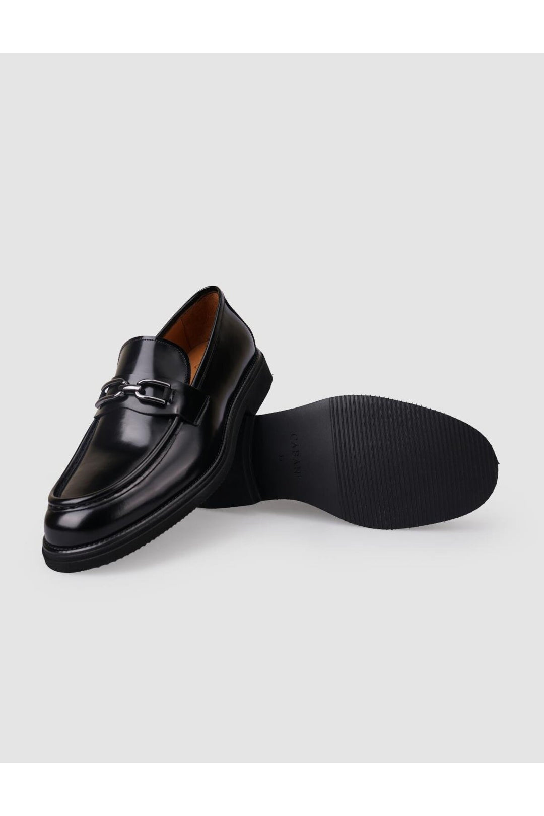 Cabani Shoes Chaussures classiques pour hommes en cuir véritable noir avec boucle d'ouverture à 100%. - Multicolore