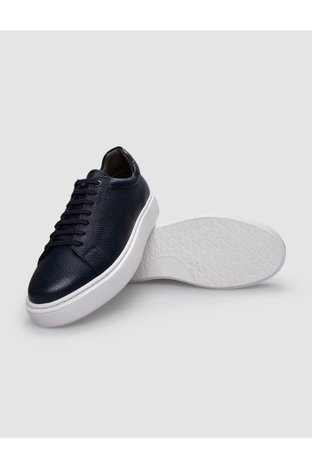Cabani Shoes %100 Cuir Véritable Chaussures de Sport pour Hommes à Lacets Bleu marine - Bleu marine