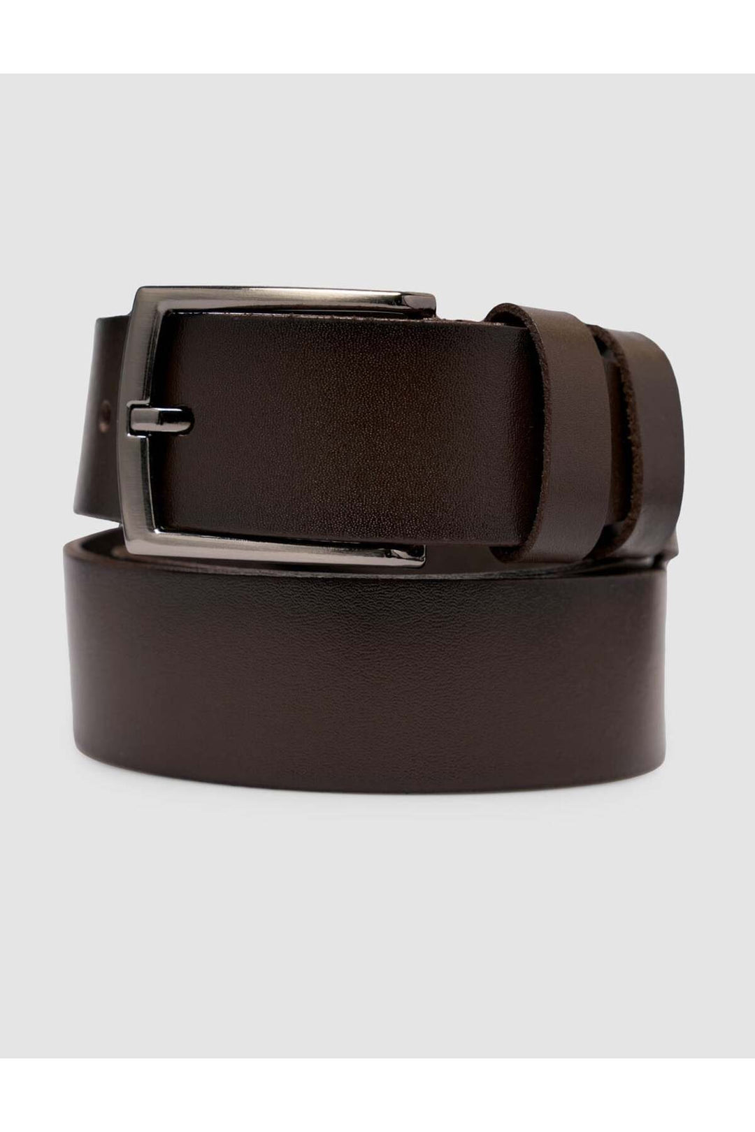 Cabani Shoes Ceinture classique pour homme en cuir véritable de vachette marron - Multicolore