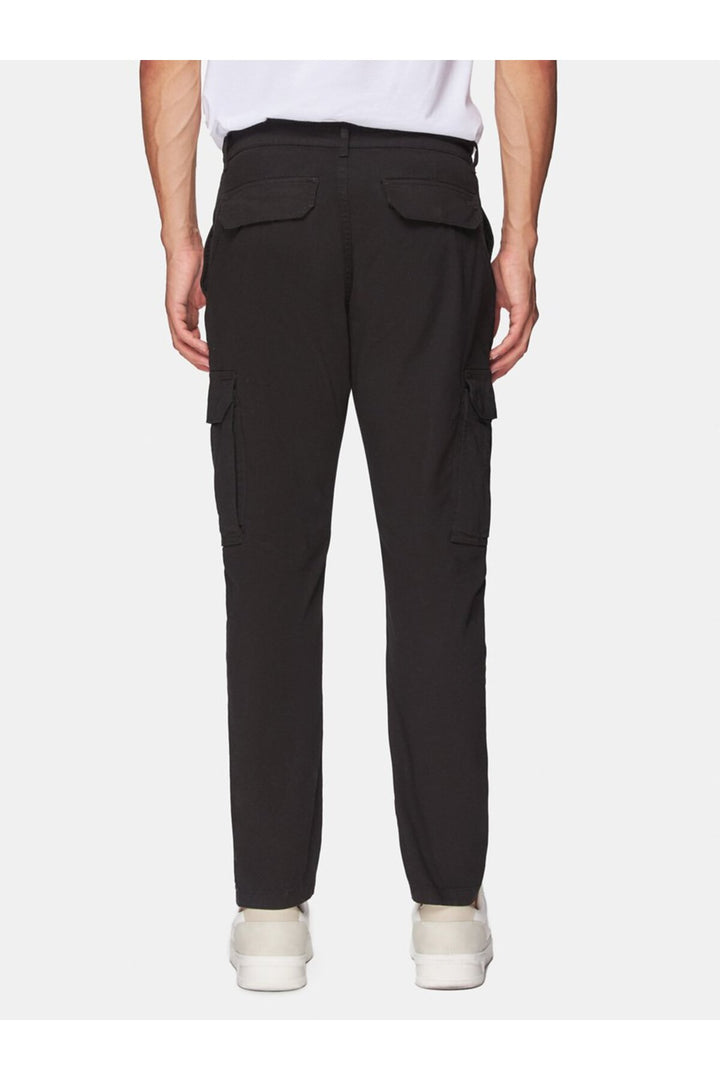 LTB Pantalon noir à jambes droites en gabardine