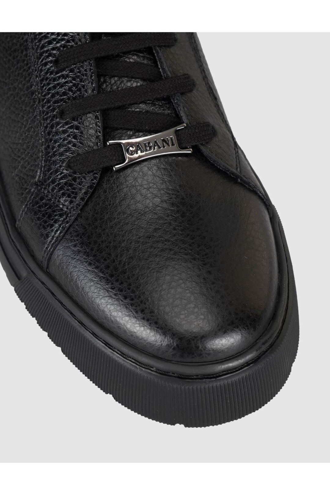 Cabani Shoes Baskets décontractées pour hommes en cuir véritable noir - Multicolore