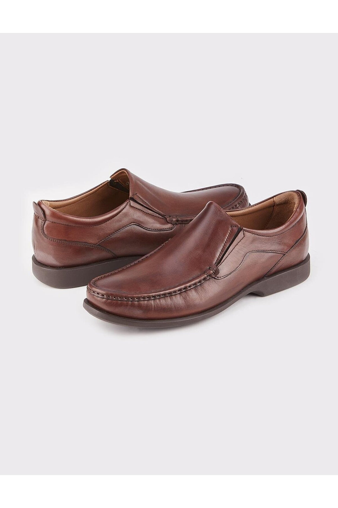 Cabani Shoes Chaussures de ville pour hommes en cuir véritable marron - Marron