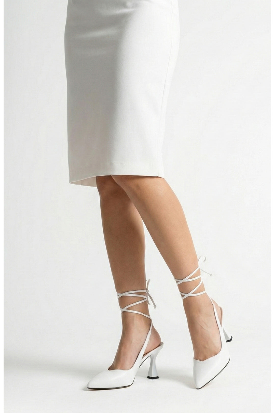 Wavelys Chaussures à talons classiques en corde pour femmes Berry Star Gate Shoes - Blanc