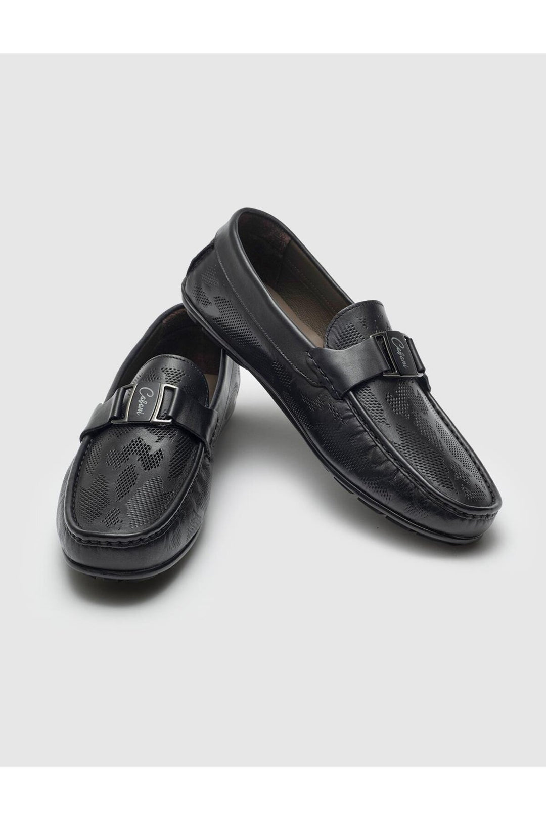 Cabani Shoes Chaussures pour hommes en cuir véritable noires - Noir
