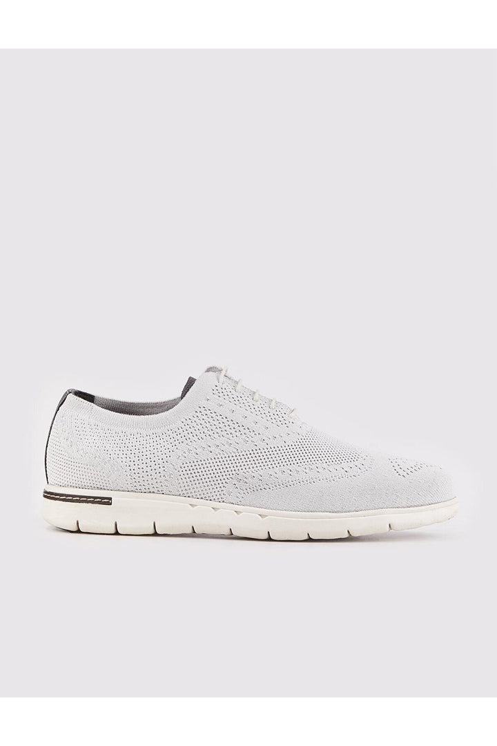 Cabani Shoes Chaussures de ville en tricot gris pour homme avec lacets - Gris