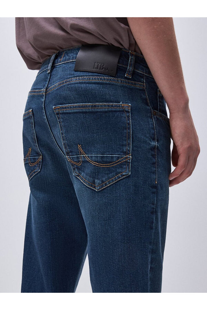 LTB Pantalon en Jean Taille Moyenne Smarty Y Jambe Étroite - Bleu