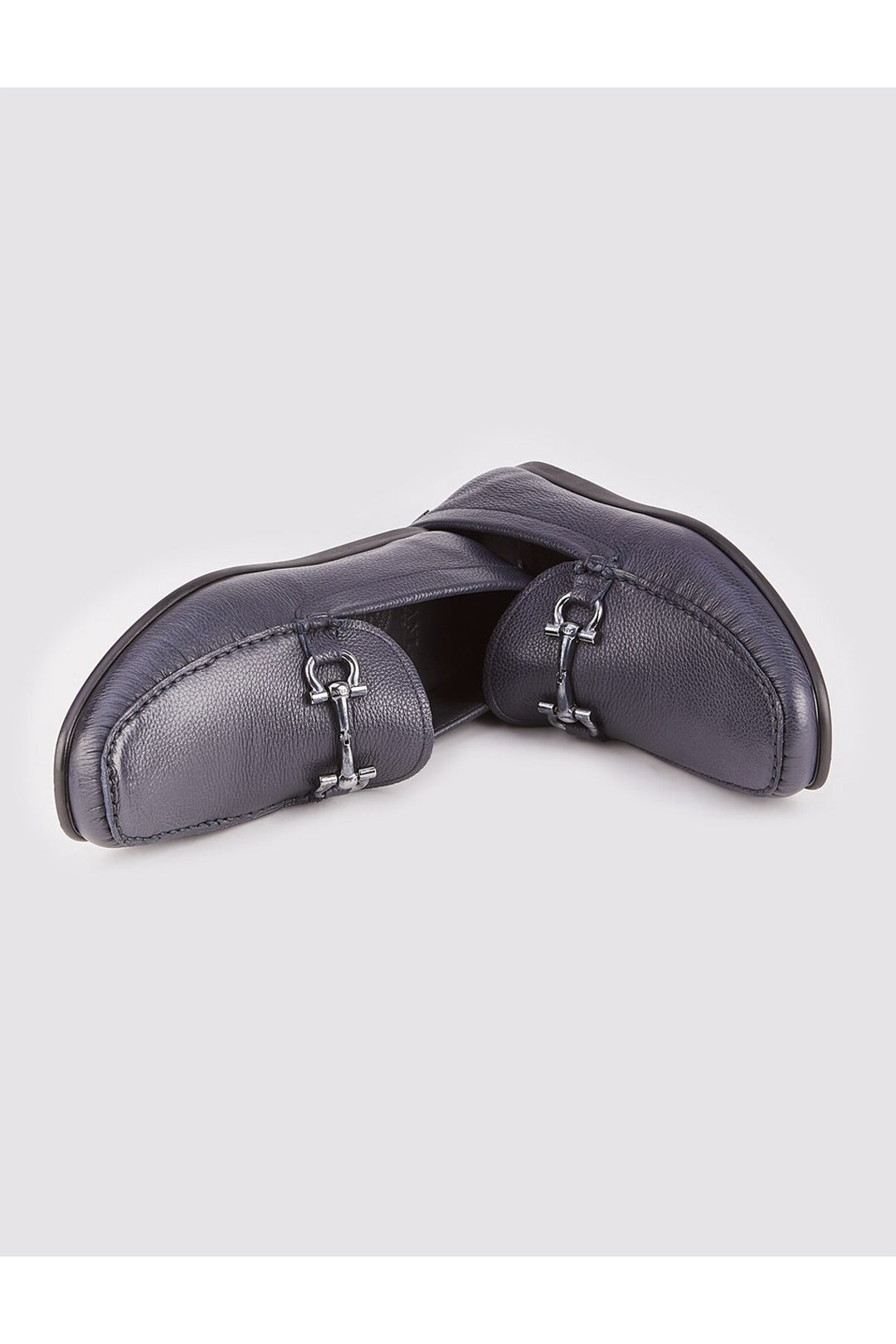 Cabani Shoes Mocassins pour hommes en cuir véritable bleu marine - Bleu marine