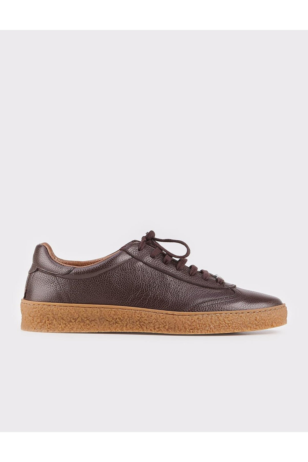 Cabani Shoes Chaussures de sport pour hommes en cuir véritable marron à lacets - Marron