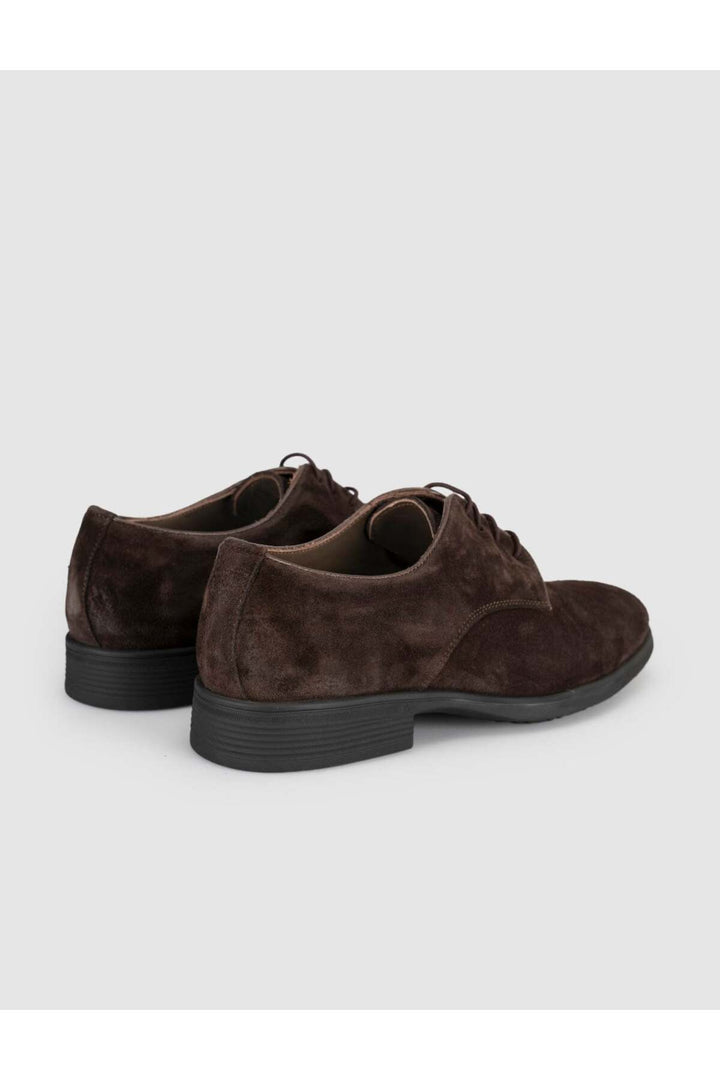 Cabani Shoes Chaussures classiques pour hommes en cuir suédé véritable marron - Multicolore