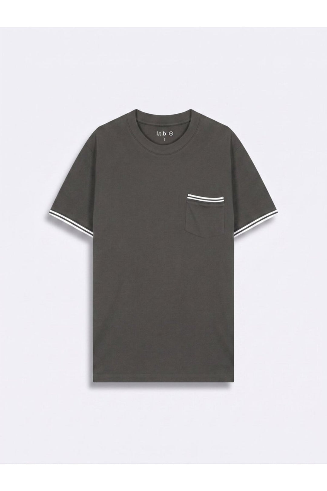 LTB T-shirt Antrasite à Détails Contrastés - Anthracite