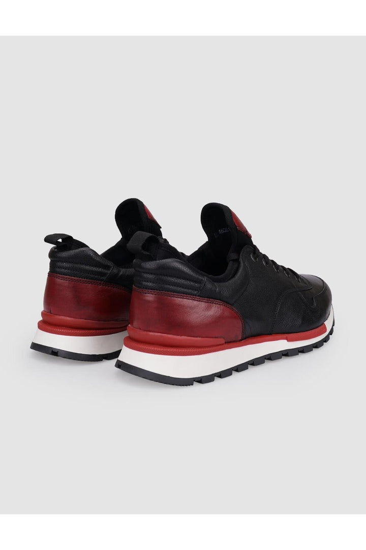 Cabani Shoes %100 Cuir Véritable Noir - Gris