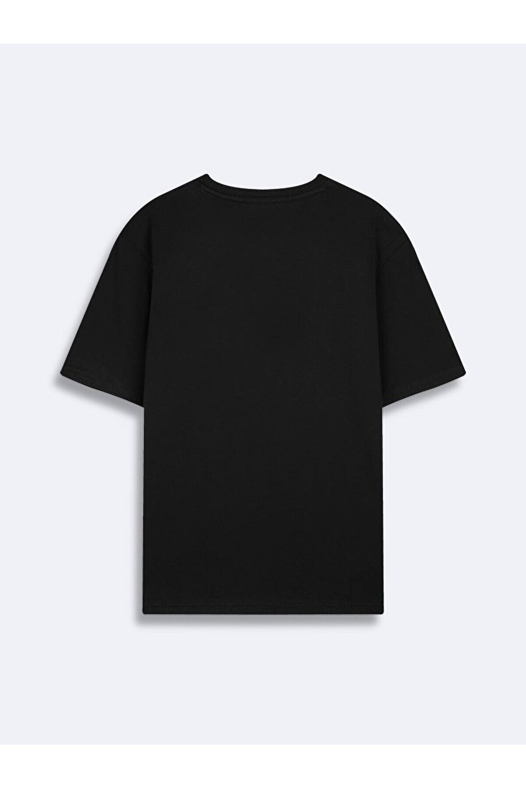 LTB T-shirt noir classique à manches courtes et col zéro avec imprimé pression