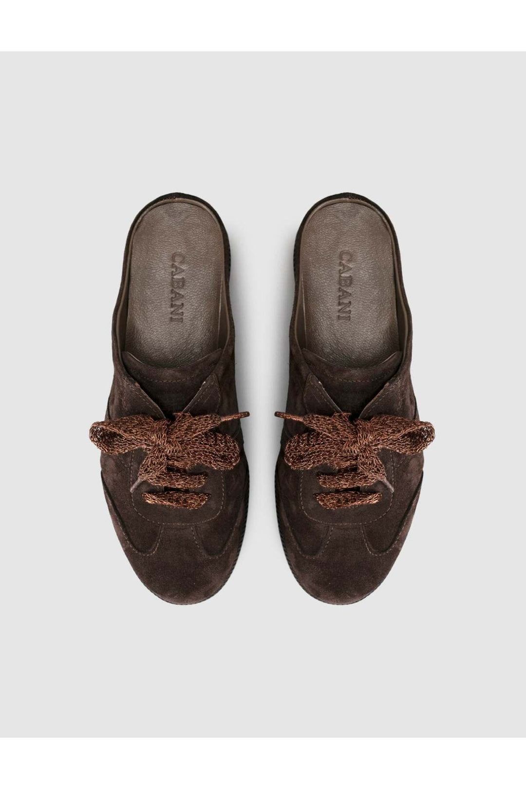 Cabani Shoes SoftWalk Chausson Femme en Cuir Suédé Marron - Multicolore