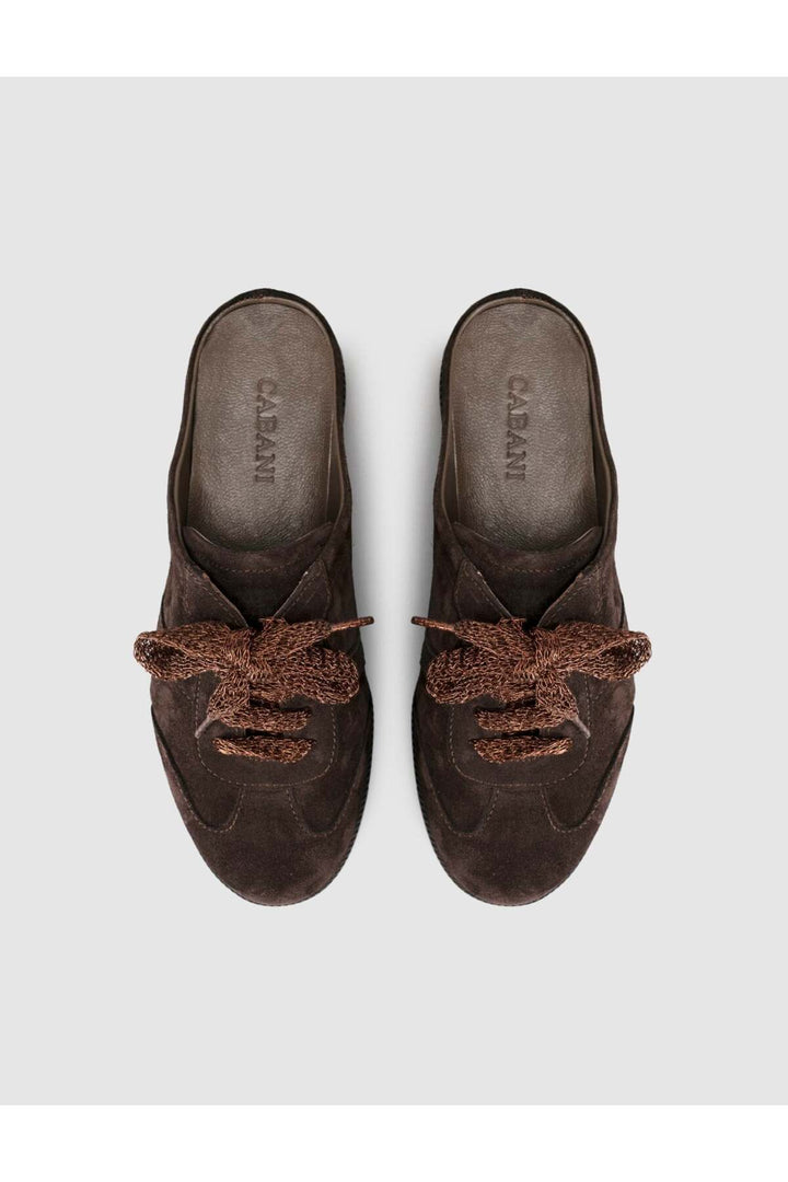 Cabani Shoes SoftWalk Chausson Femme en Cuir Suédé Marron - Multicolore