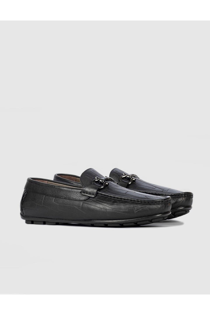 Cabani Shoes Mocassins pour hommes en cuir véritable avec boucle noire - Multicolore