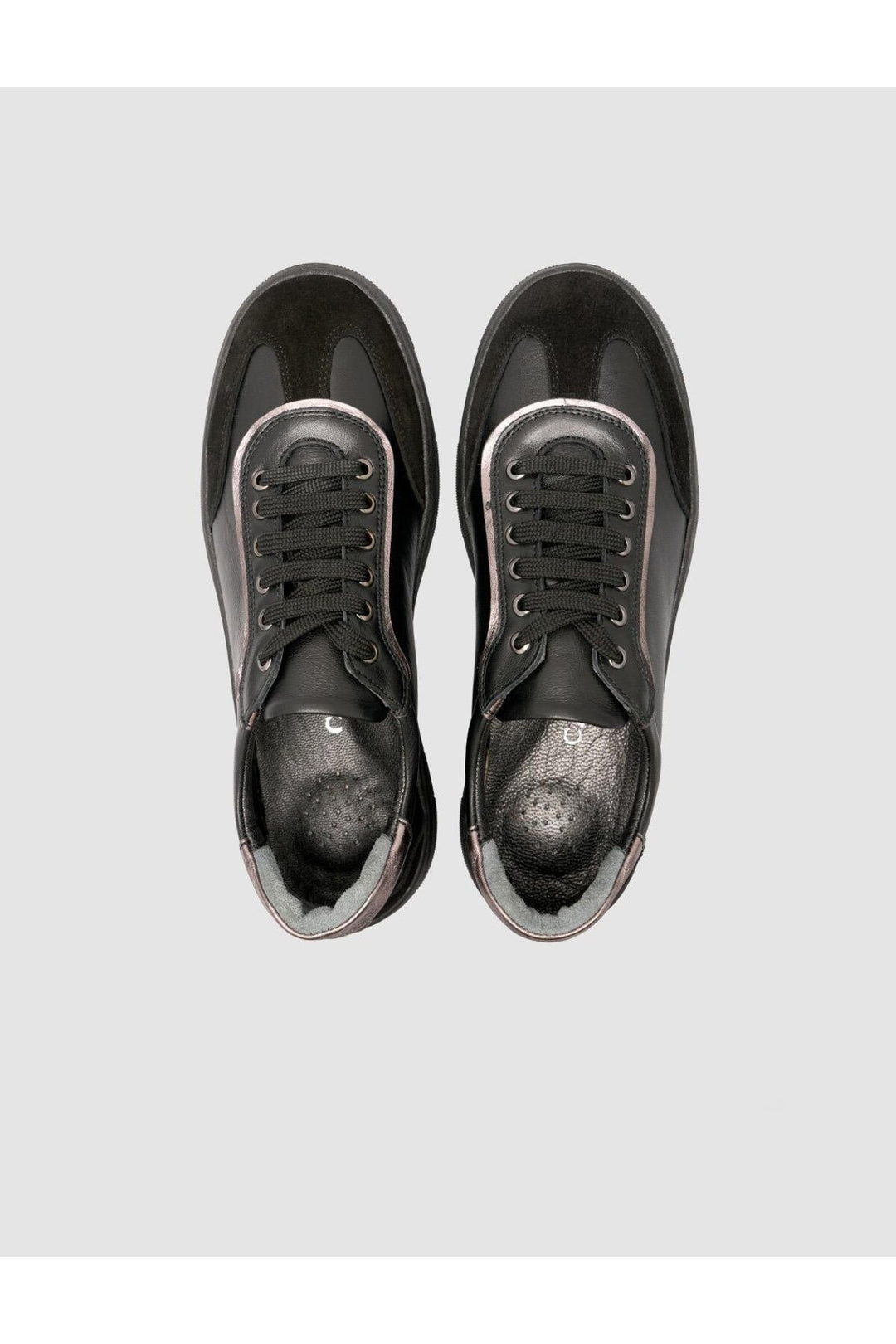 Cabani Shoes Chaussures pour femmes en cuir véritable mélangé en daim noir à 100% - Noir