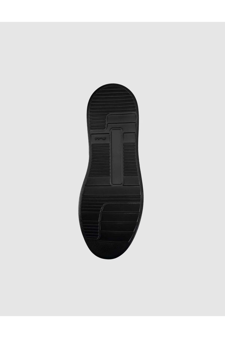 Cabani Shoes Baskets décontractées pour hommes en cuir véritable noir - Multicolore