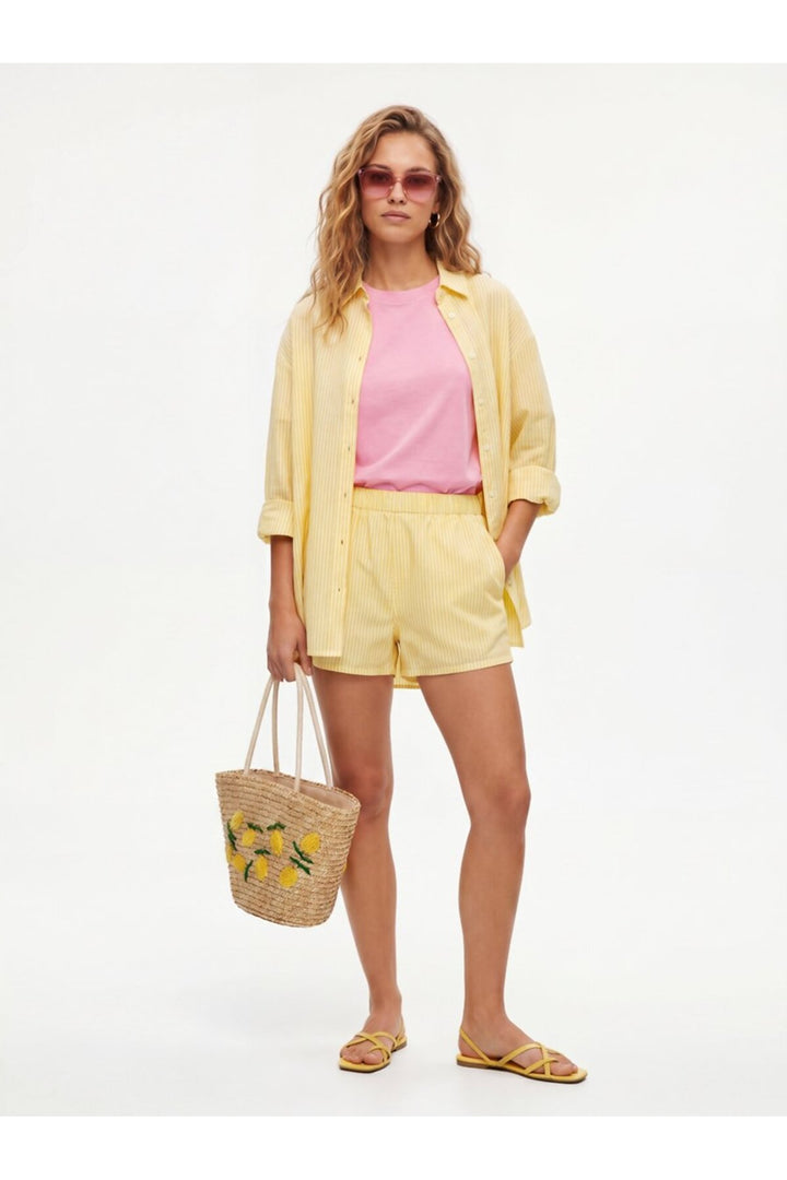 LTB Short rayé jaune - Jaune