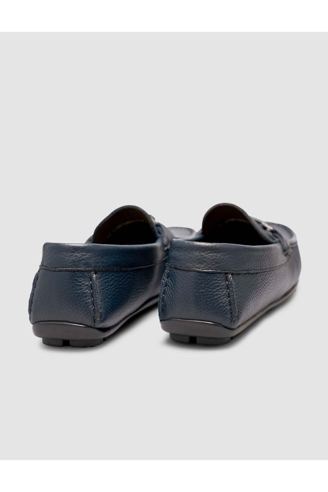 Cabani Shoes Romatas Chaussures en cuir pour hommes à boucle bleu marine loafer - Multicolore