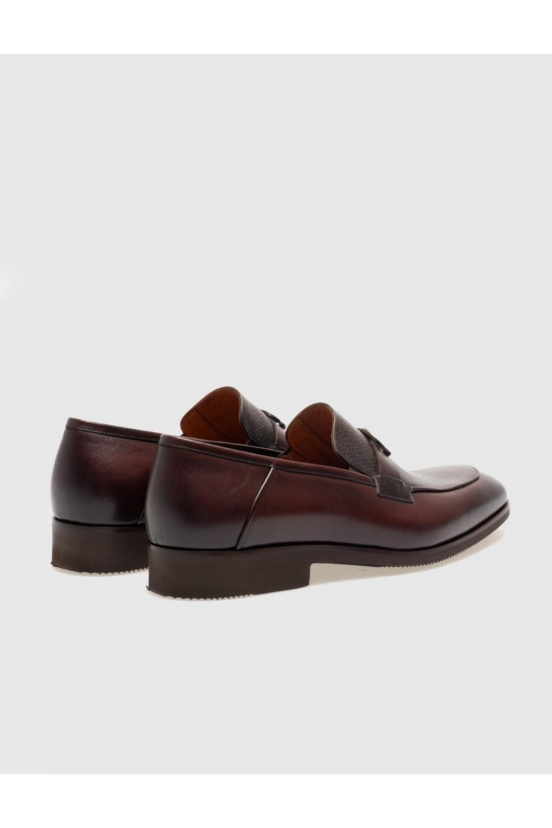Cabani Shoes Chaussures classiques pour hommes en cuir véritable marron avec boucle - Marron