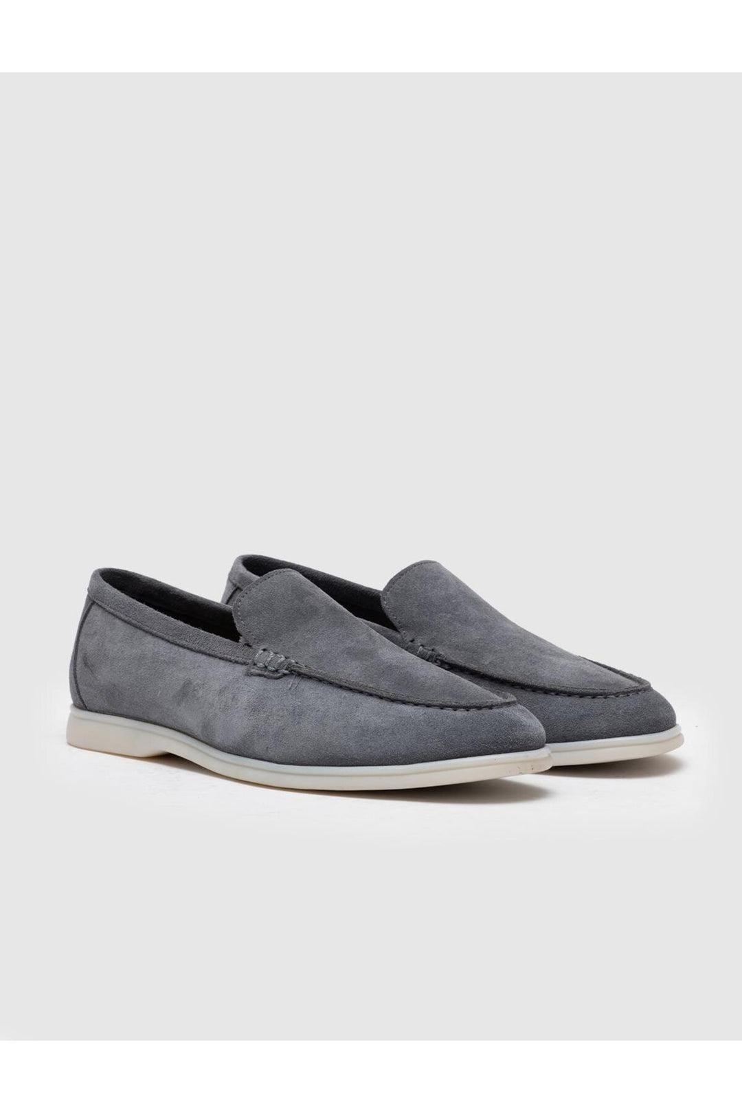 Cabani Shoes Chaussures de ville pour hommes en cuir véritable suédé gris - Multicolore