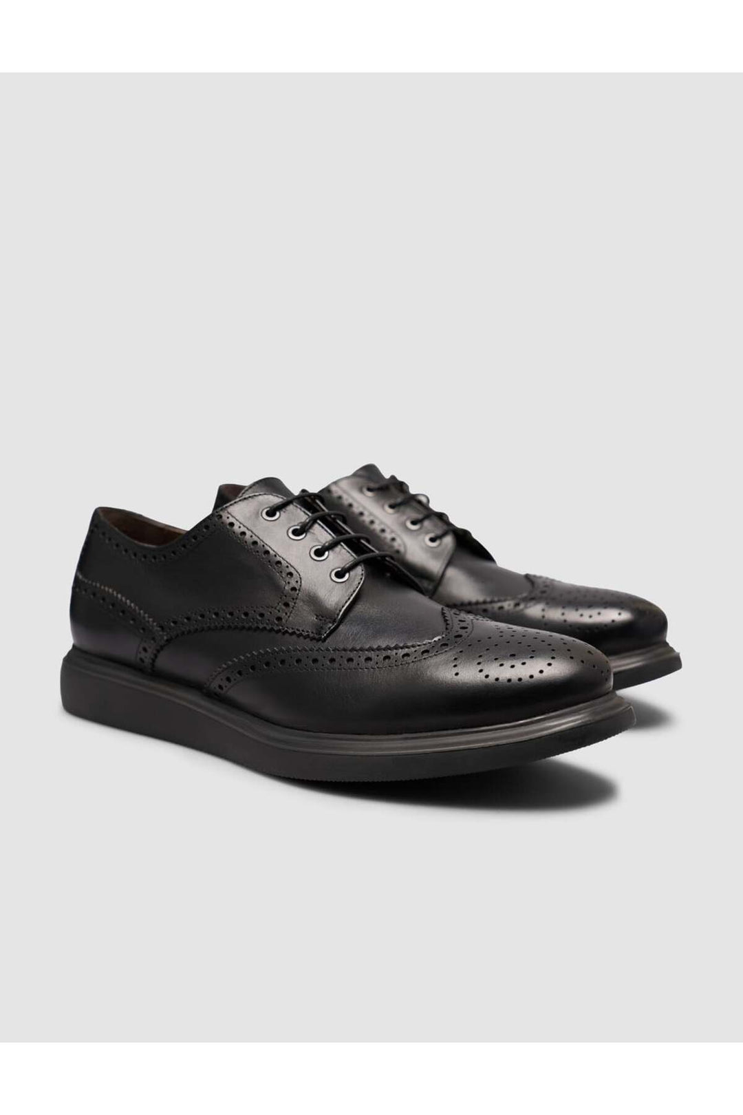 Cabani Shoes Chaussures de ville pour hommes en cuir véritable texturé noires à lacets Eva - Multicolore