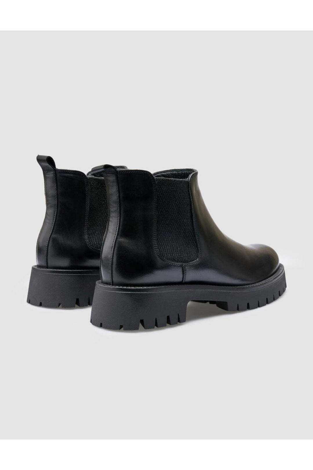 Cabani Shoes Bottines quotidiennes pour femmes en cuir véritable noir à 100% - Noir